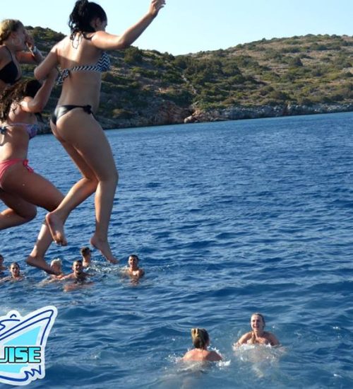 Jumping in the sea